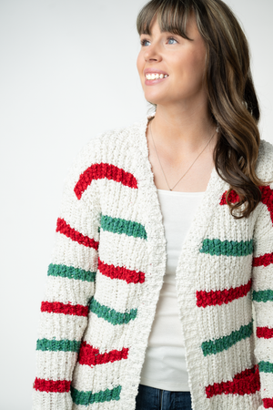 PREBOOK Christmas Striped Cardigan