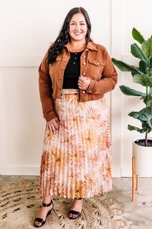 Judy Blue Stretchy Denim Jacket In Rich Toffee