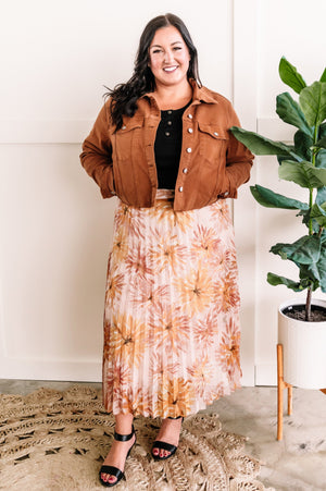 Judy Blue Stretchy Denim Jacket In Rich Toffee