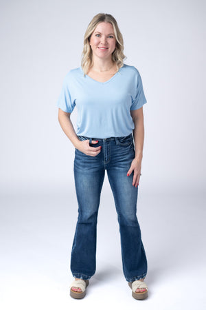 Chloe Cozy Tee - Sky Blue by Michelle Mae