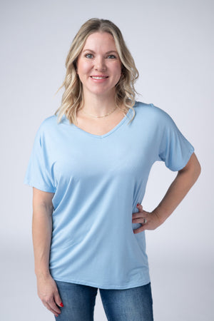 Chloe Cozy Tee - Sky Blue by Michelle Mae