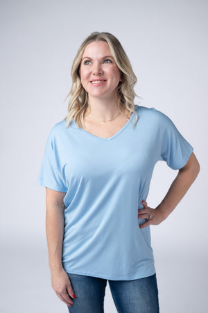 Chloe Cozy Tee - Sky Blue by Michelle Mae