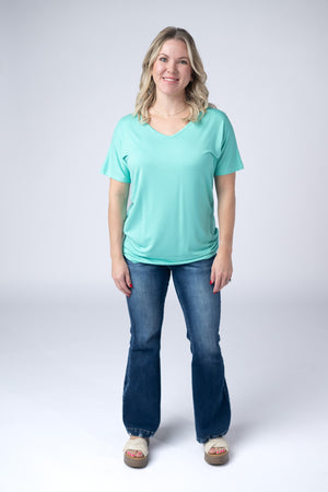 Chloe Cozy Tee - Turquoise by Michelle Mae
