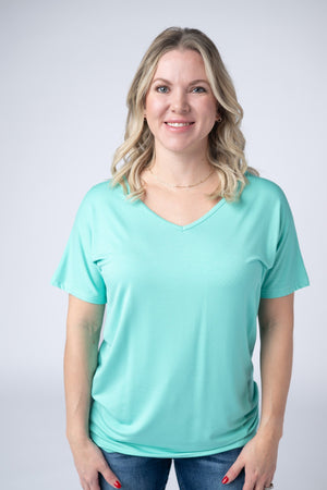 Chloe Cozy Tee - Turquoise by Michelle Mae