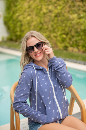 Fullzip Hoodie - Nautical Navy by Michelle Mae