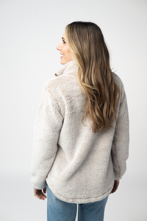 PREBOOK Ryan 1/4 Zip Sherpa - Camel