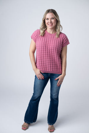 Kelly Knitted Top - Rose by Michelle Mae