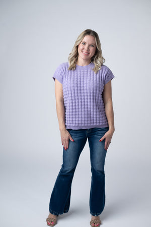 Kelly Knitted Top - Lavender by Michelle Mae