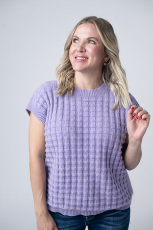 Kelly Knitted Top - Lavender by Michelle Mae
