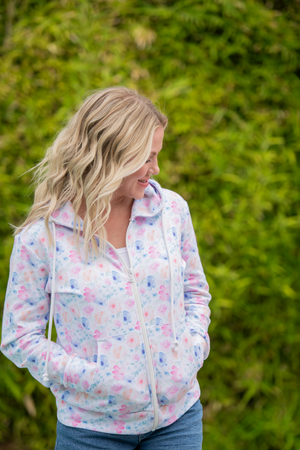 Fullzip Hoodie - Petal Gardens by Michelle Mae