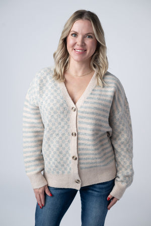 Pattern Mix Neutral Cardigan by Michelle Mae