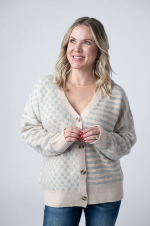 Pattern Mix Neutral Cardigan by Michelle Mae