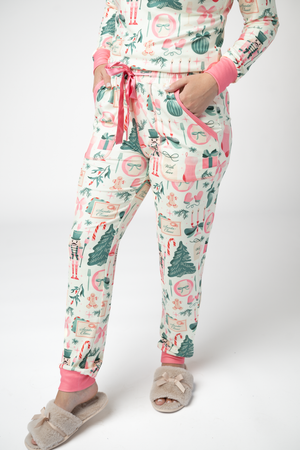 PREBOOK Cozy Pajama Set - Pink Pine Noel