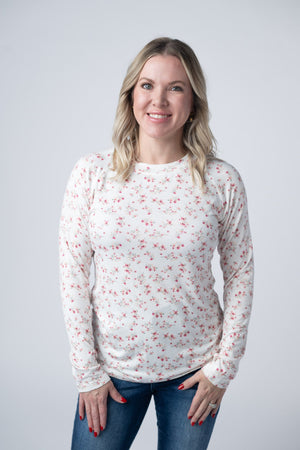 Blair Long Sleeve Top - Micro Pink Floral