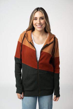 PREBOOK Colorblock Fullzip - Woodland Sunset Mix