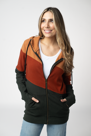 PREBOOK Colorblock Fullzip - Woodland Sunset Mix
