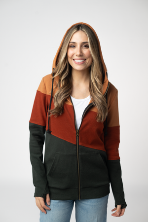 PREBOOK Colorblock Fullzip - Woodland Sunset Mix