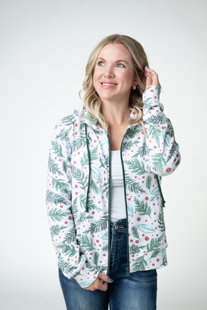 PREBOOK Fullzip Hoodie - Berry + Pine