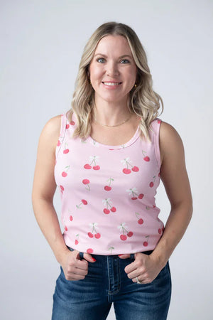 Ava Tank - Cherries by Michelle Mae