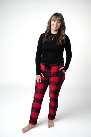 PREBOOK Sherpa Lounge Pants - Buffalo Plaid