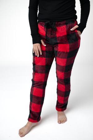 PREBOOK Sherpa Lounge Pants - Buffalo Plaid