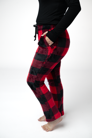 PREBOOK Sherpa Lounge Pants - Buffalo Plaid