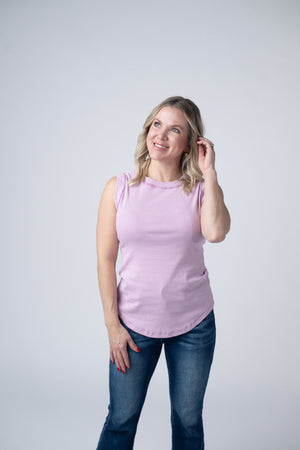 Morgan Micro Striped Tank - Orchid by Michelle Mae