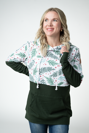 PREBOOK Hailey Pullover Hoodie - Berry + Pine and Evergreen
