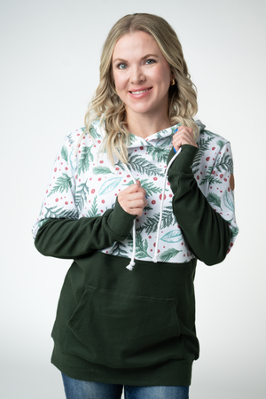 PREBOOK Hailey Pullover Hoodie - Berry + Pine and Evergreen