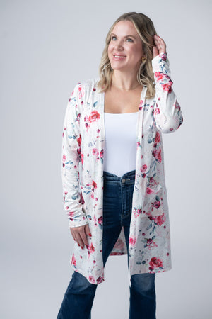 Classic Cardigan - Pink Bloom by Michelle Mae