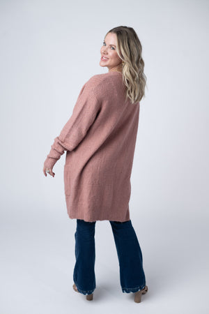 Madison Cozy Cardigan - Dusty Rose by Michelle Mae