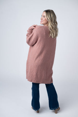 Madison Cozy Cardigan - Dusty Rose by Michelle Mae