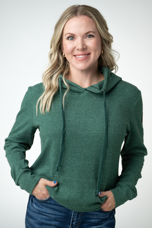 PREBOOK Hailey Hoodie - Heathered Evergreen