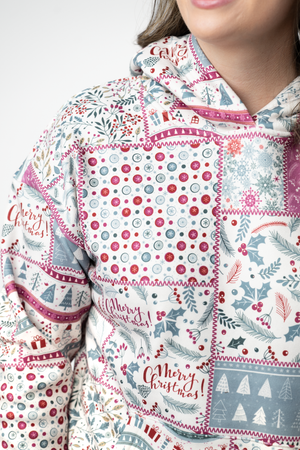 PREBOOK Soft & Cozy Pullover Hoodie - Holiday Patchwork
