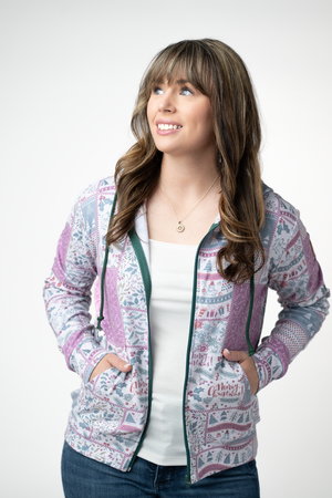 PREBOOK Fullzip Hoodie - Holiday Patchwork