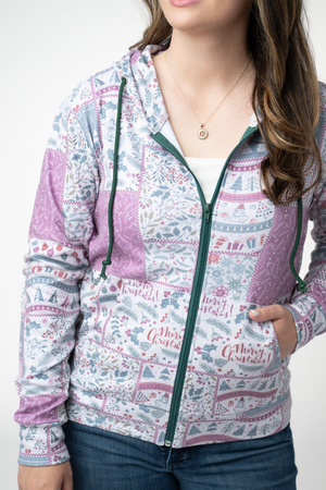 PREBOOK Fullzip Hoodie - Holiday Patchwork