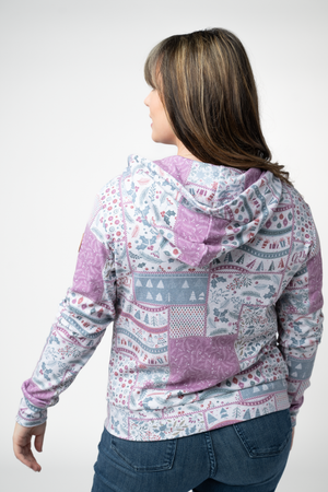 PREBOOK Fullzip Hoodie - Holiday Patchwork