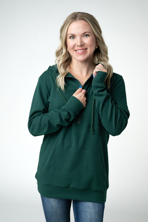 PREBOOK Pixie Pocket Halfzip Hoodie - Evergreen