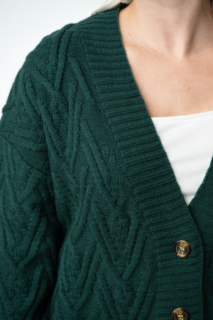 PREBOOK Brooks Button Sweater Cardigan - Evergreen