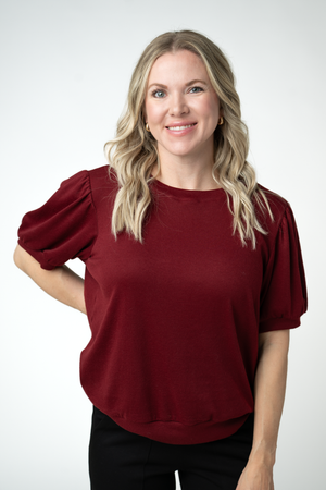 PREBOOK Katie Cozy Top - Cranberry