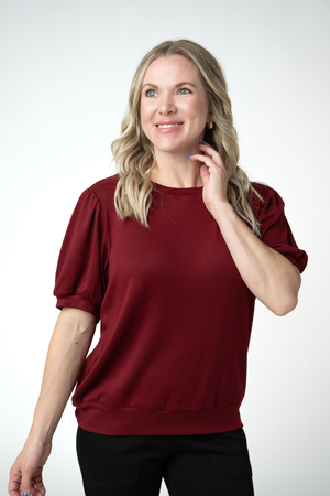 PREBOOK Katie Cozy Top - Cranberry