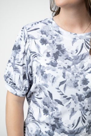PREBOOK Katie Cozy Top - Abstract Monochrome