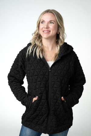 PREBOOK Geometric Fullzip Hoodie - Black