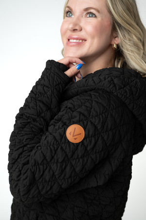 PREBOOK Geometric Fullzip Hoodie - Black