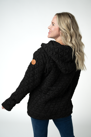 PREBOOK Geometric Fullzip Hoodie - Black