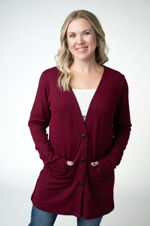 PREBOOK Cori Cardigan - Cranberry