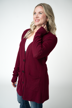 PREBOOK Cori Cardigan - Cranberry