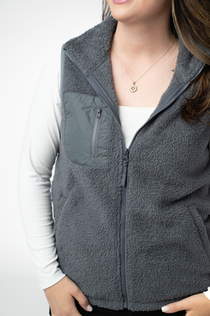 PREBOOK Sherpa Vest - Grey