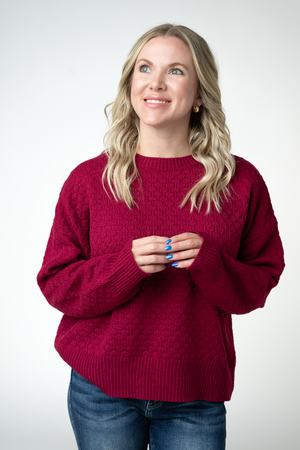 PREBOOK Gianna Pullover Sweater - Cranberry