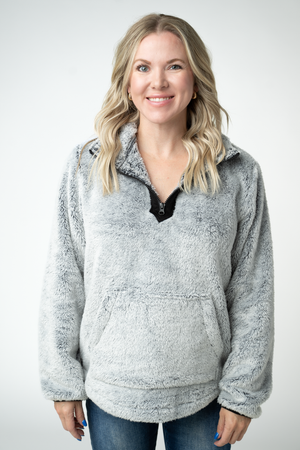 PREBOOK Ryan 1/4 Zip Sherpa - Black